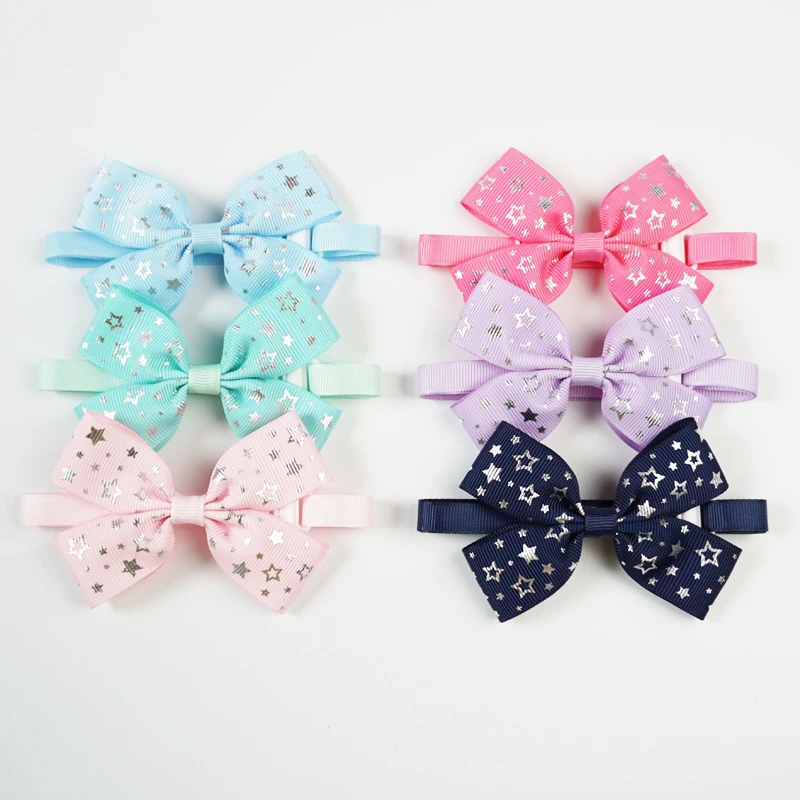 Fashion Dog Tie Cute Shining Star Ribbon Pet Bow Tie Small Large Dog Cat Neck Ties Pet Grooming Accessories 6 Colors