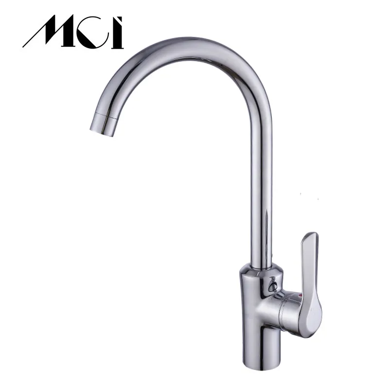 

Kitchen Faucet Modern Single Handle Mixer Sink Tap Hot and Cold Water Deck Mounted Chrome Kitchen Taps Hot and Cold Water Mixer