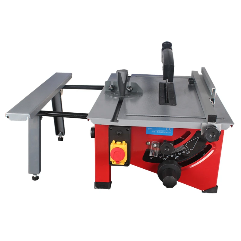 Sierra de mesa de carpintería deslizante JF72101/220, 72102mm, sierra eléctrica de bricolaje de madera, ajuste de ángulo Circular, sierra de reconocimiento Skew, 210 V