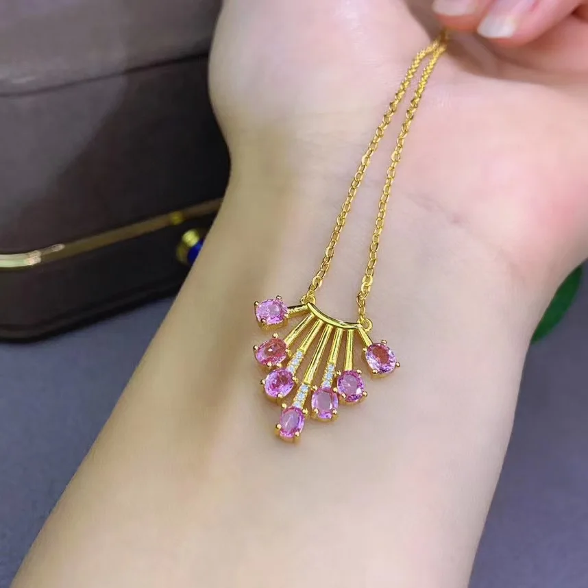 الخطوبة أفضل هدية قلادة الياقوت الطبيعي والحقيقي شحن مجاني 925 الفضة الاسترليني للرجال والنساء