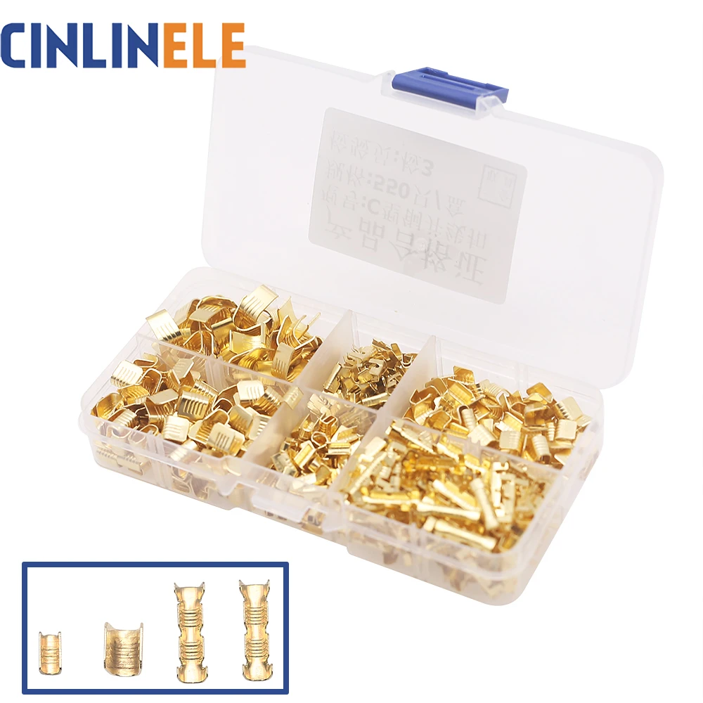 Open Barrel Wire Crimp Copper Ring Lugs Terminal Connector Assortment Kit 454A 454B 454C 454L 459 459D