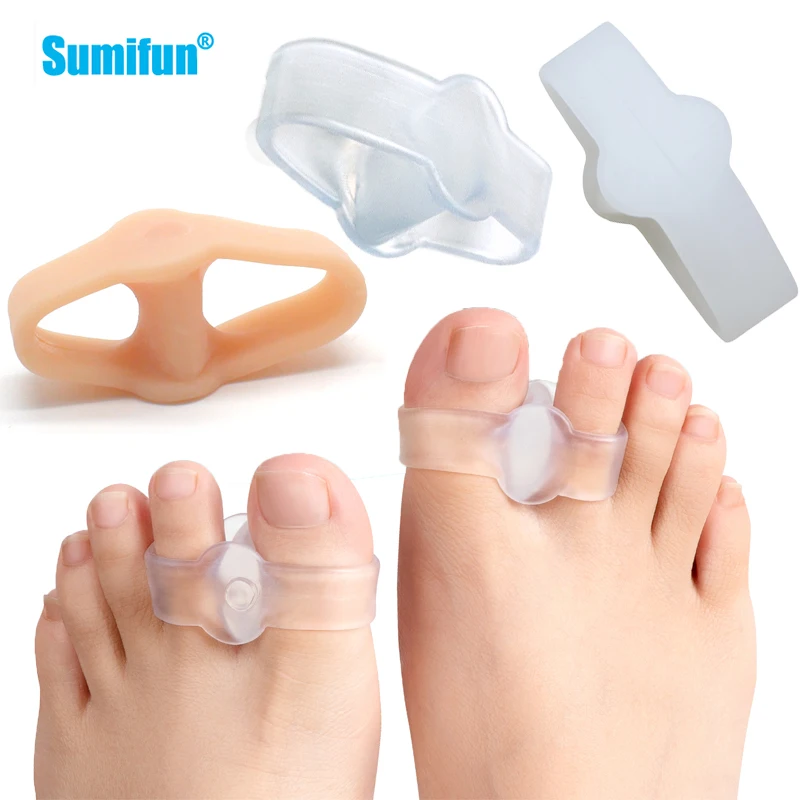 3 tipos macio elástico dedo do pé separador silicone hallux valgus ortopédico protetor polegar corrector espaçadores união alívio cuidados com os pés