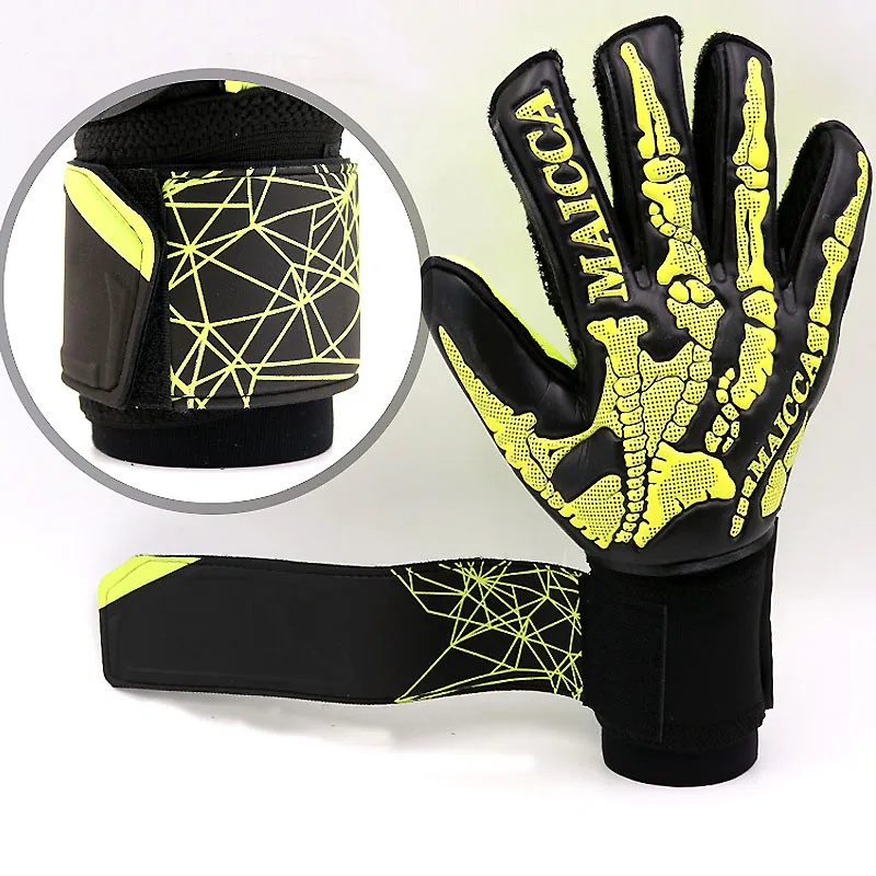 Maicca Store 5 Finger Protection Adults Child Soccer Professional   Goalkeeper Gloves Thickened Latex Soft Football Glove