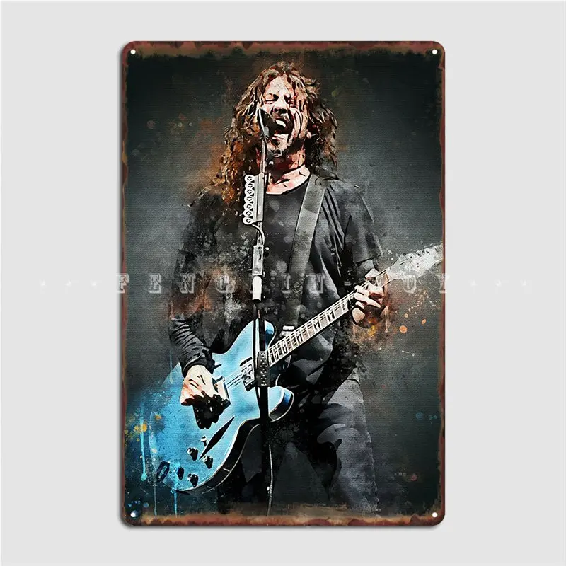 Dave Grohl Metal Sign Wall Funny Wall Mural Mural Painting Tin Sign Posters