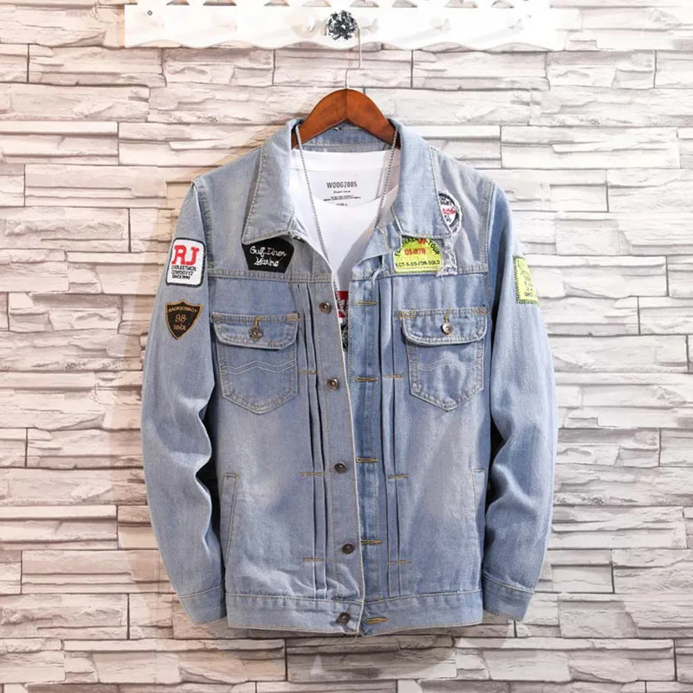 

Men's Jeans Slim Fit Cowboy Denim Jacket Jeans 2022 Ins Tide Brand Hepburn Popular Tooling Retro Men's Denim Jacket Men's Coat