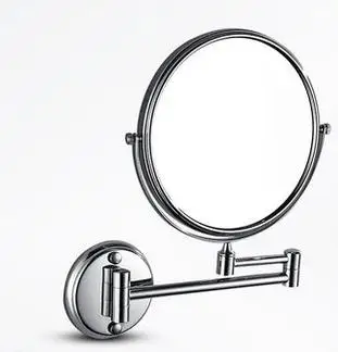 Silver Extending 8 inches cosmetic wall mounted make up mirror shaving bathroom mirror 7x Magnification