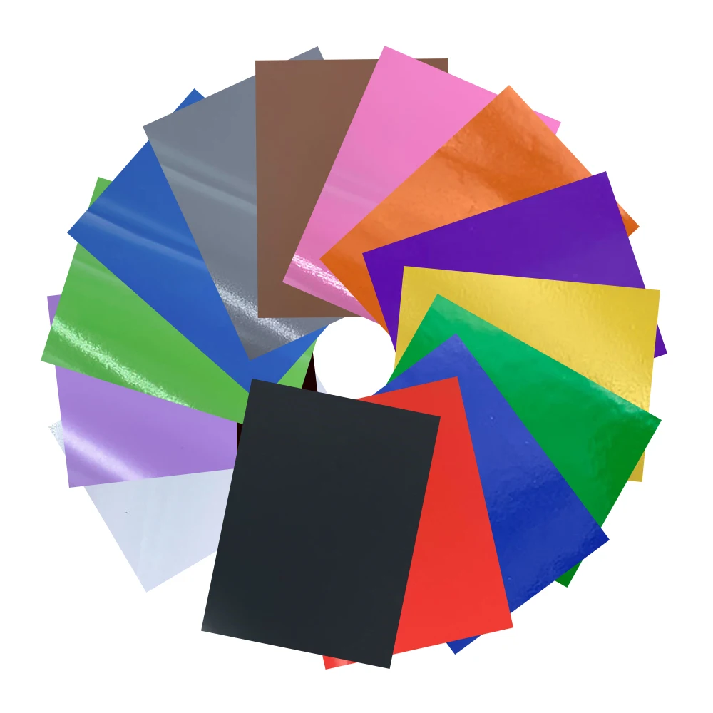 30*25cm Bundle 15 Assorted Colors Permanent Adhesive Glossy Viny Lettering Film Party Craft Decor Car/Window Decal Sticker DIY
