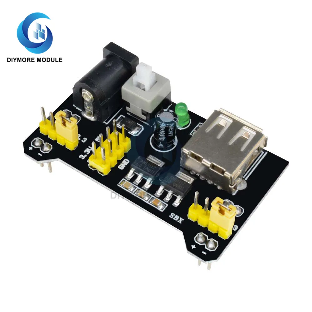 MB102 Micro USB Breadboard Power Supply Module DC 7-12V 830 Point Solderless Bread Board Voltage Regulator For Arduino DIY Kit