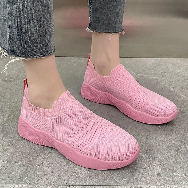 

Sneakers Women Mesh Breathable Slip on Casual Shoes Ladies Vulcanized Shoes Fashion Autumn Plus Size 43 Female Footwear Zapatos