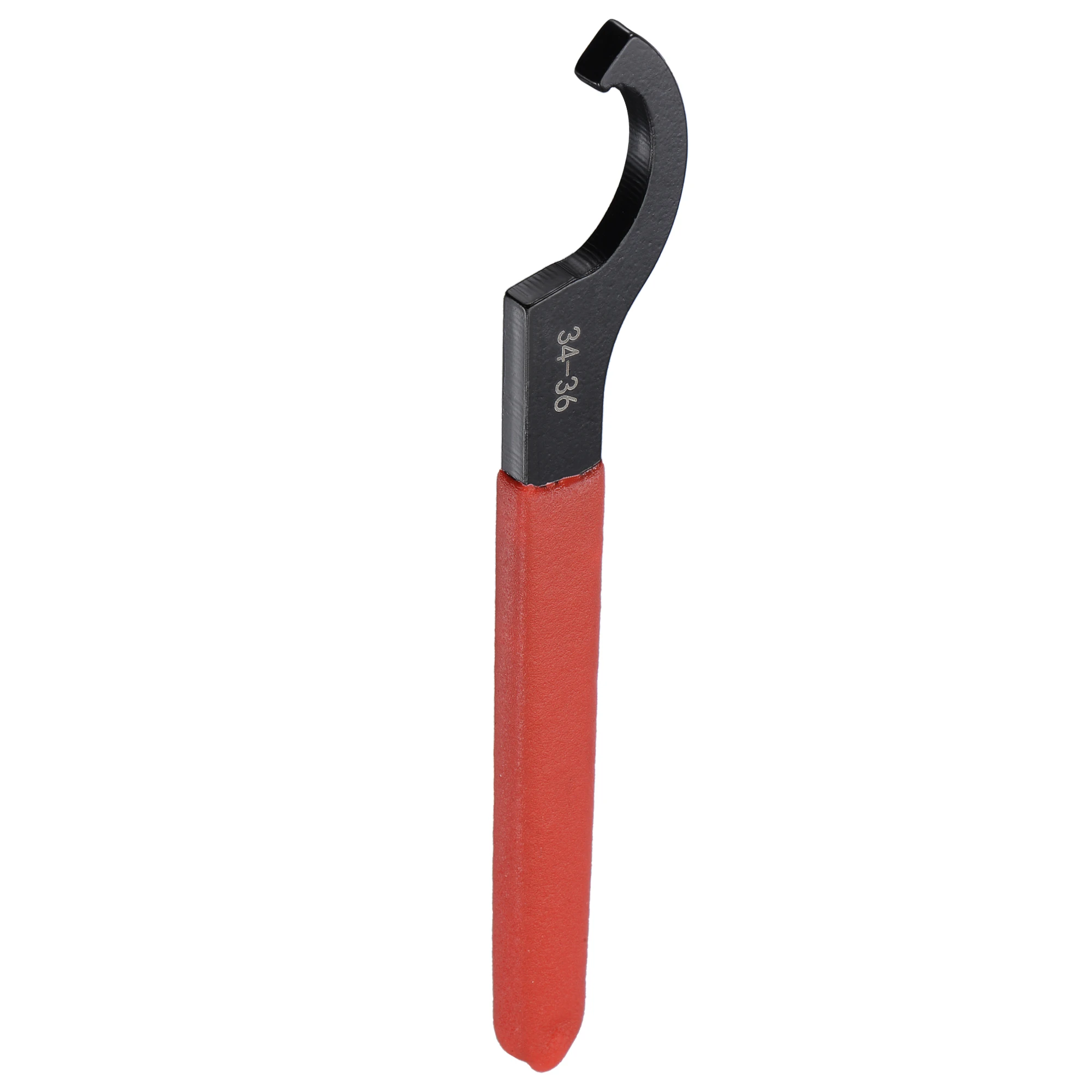 Uxcell C Haken Schraubenschlüssel Spannzange für 34-36mm Runde Mutter, mit Red Non-slip Griff 2 stücke