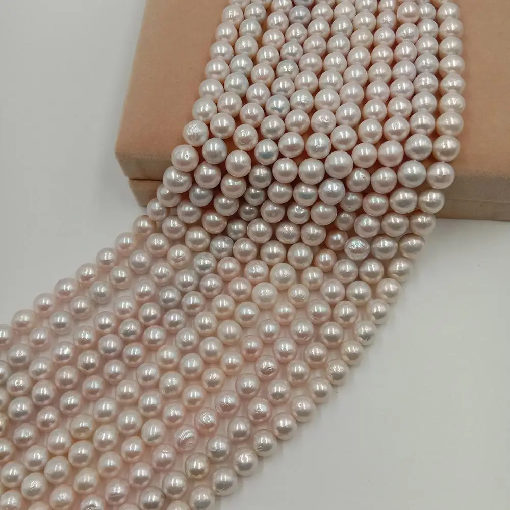 16 Inch 10-13mm White Big round Natural Freshwater Pearl Loose Beads High Luster Strand for Jewelry Making