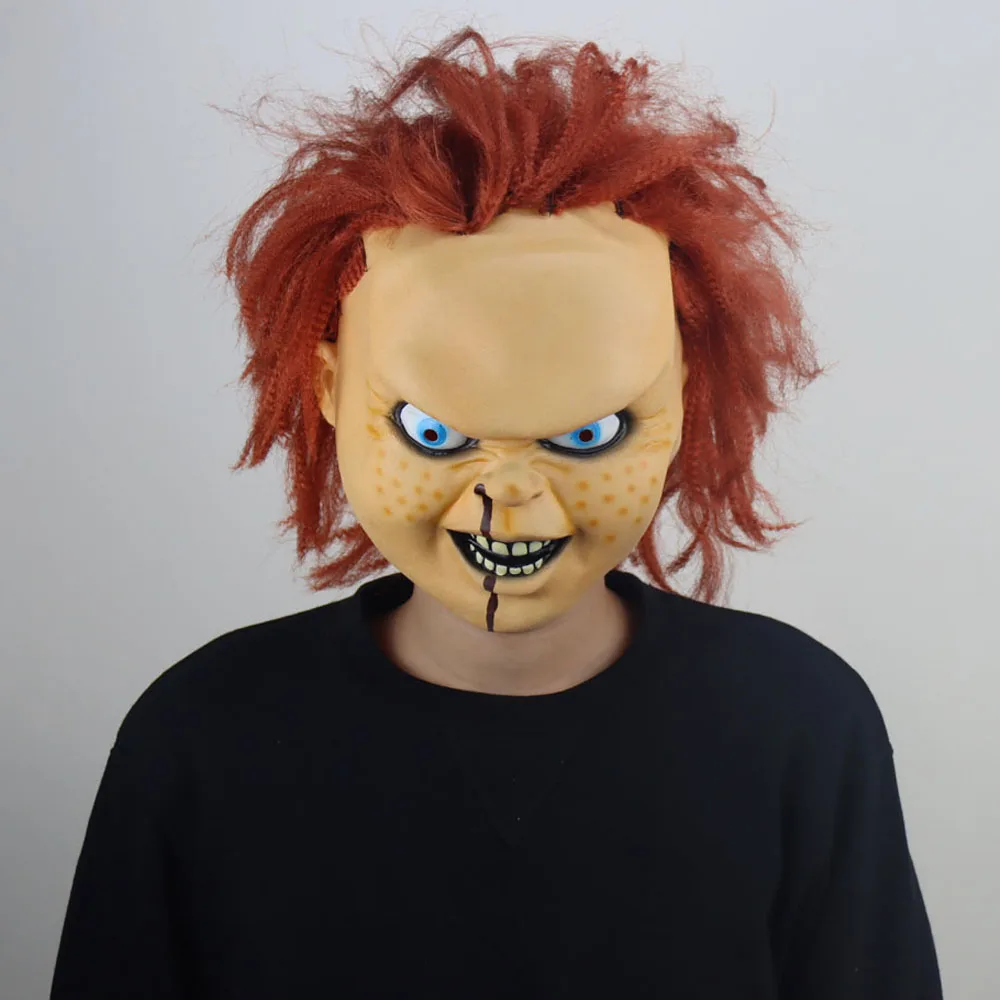 Masque de Chucky d'Horreur en Latex pour Enfant, Jeu de Guile, Clown, Cosplay, Effrayant, Joker, Accessoires de Costume de ixd'Halloween