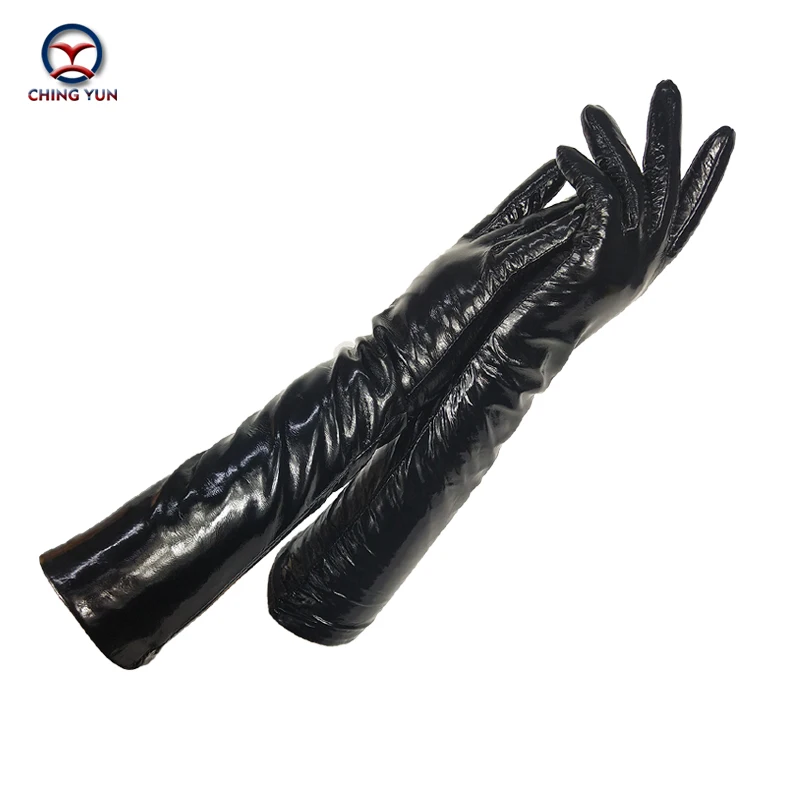 

CHINGYUN Woman Gloves New 2020 Sheepskin Gloves Ladies Long Gloves Arm Sleeve Ladies Leather Fashion Gloves Ladies Winter Gloves