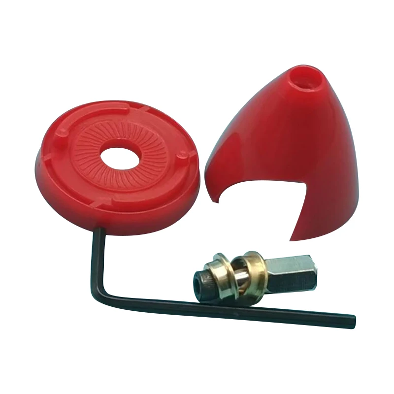 1 Set Nylon Plastic RC Airplane Prop Propeller 1.5-4 Inch Spinner 2 Blade RC Spare Parts Red Color