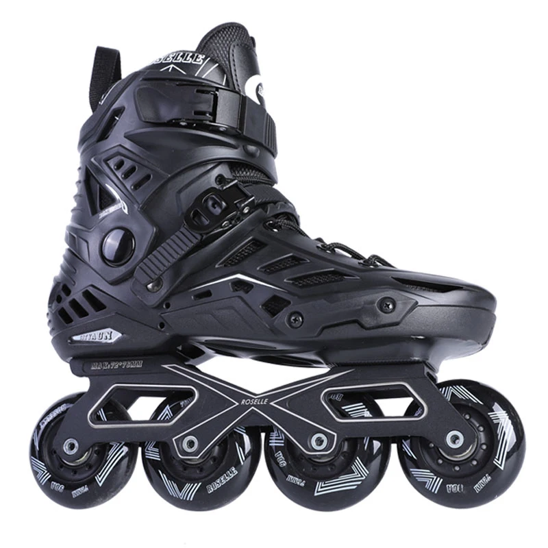 

Women Men's Fitness Inline Skates with Aluminum Frames Rockered PU Wheels Roller Skating Shoes