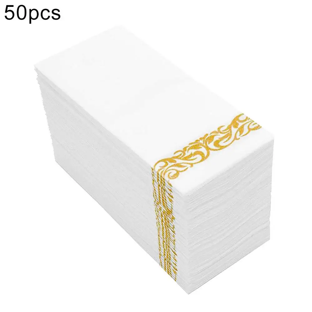 50Pcs Disposable Tissue Napkin Home Restaurant Dish Bowl Paper Towel Table Decor Household Merchandises Skin Friendly