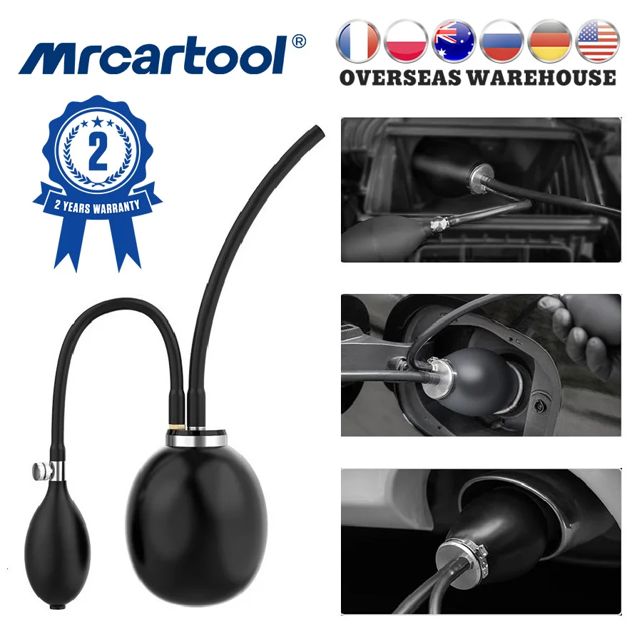 MrCartool Universal Smoke Generator Airbag Adaptor Quick Intake Adjustable Air Pump For Car Smokes Leak Detector SDT206