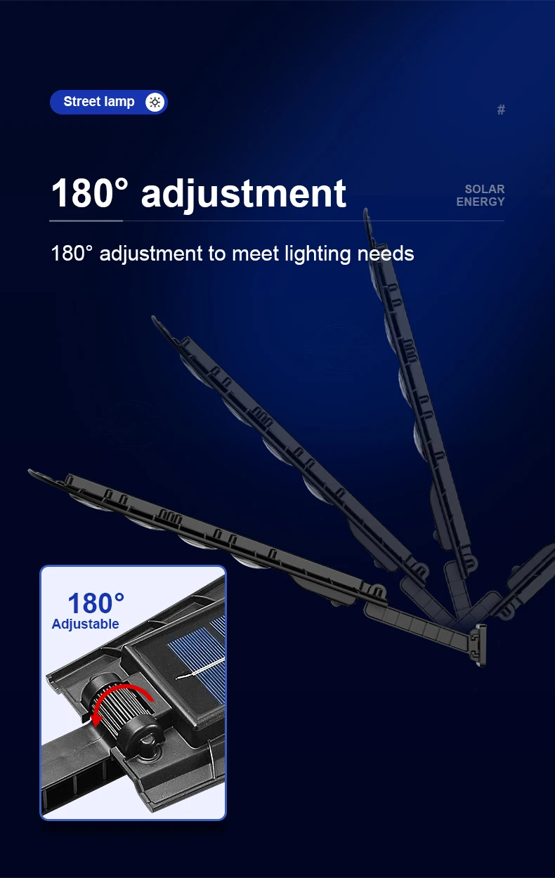 مصباح شمسي LED قوي 80W مع حساس حركة PIR – إضاءة خارجية ذكية للمنازل والحدائق
