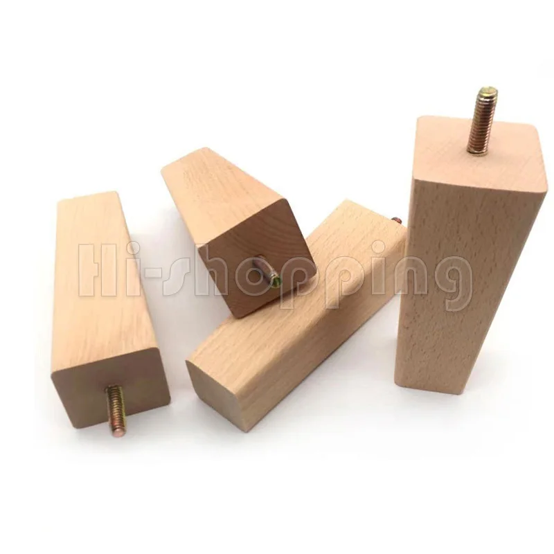 4Pcs Tapered Solid Wood Furniture Legs Height 10/12/14cm for Replacement Sofa Wood Furniture Couch Chair Coffee Table Cabinet image 4