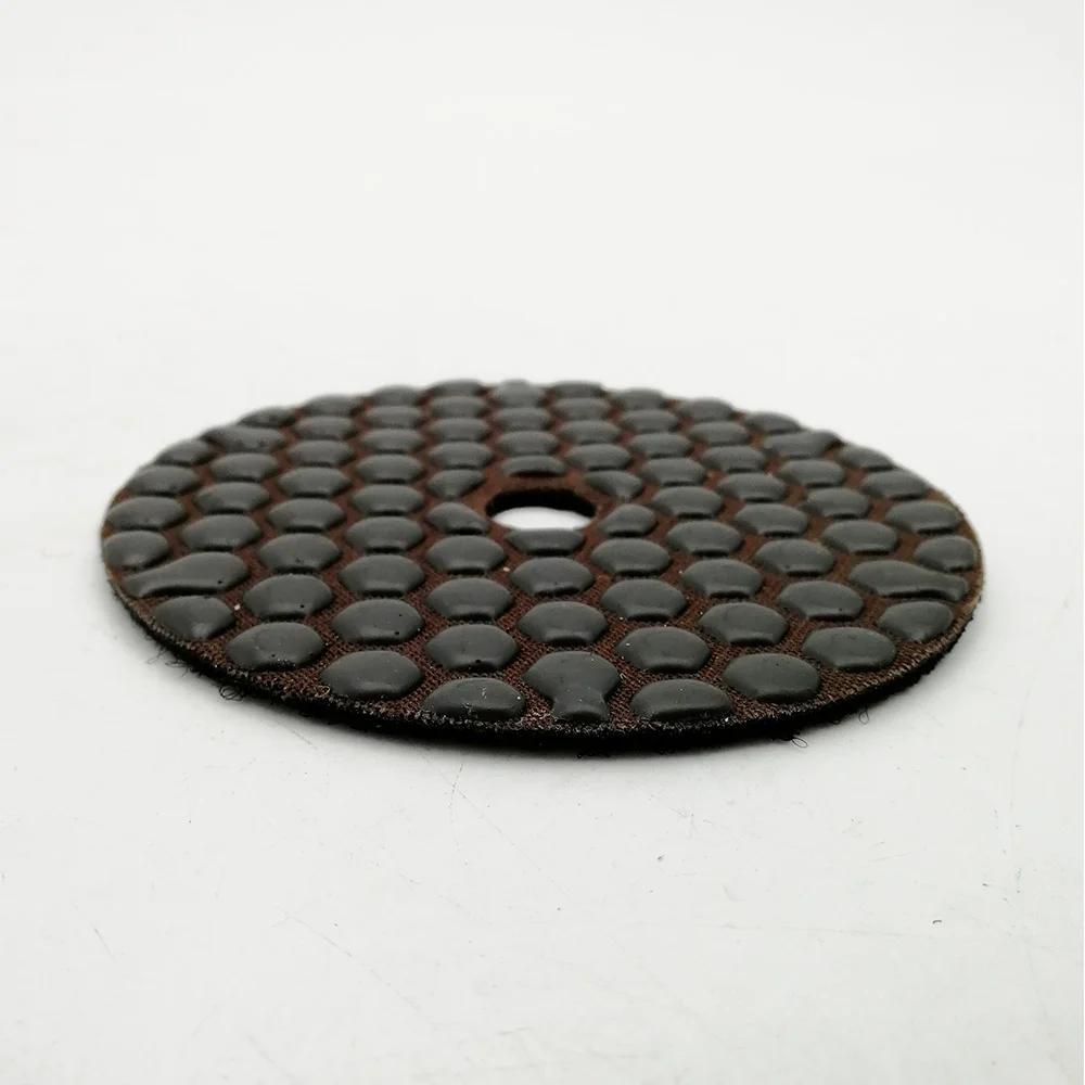 SHDIATOOL-Almofadas de polimento flexíveis, resina Bond Diamond, Black Buff, discos de lixa seca, diâmetro de 100mm ou 4 pol, 6PCs
