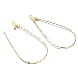 Aiovlo-Boucles d'Oreilles en Métal Cuivré avec Trous, Motif Géométrique Goutte d'Eau Populaire, Accessoires de Bijoux Faits à la Main, Lot de 10 Pièces