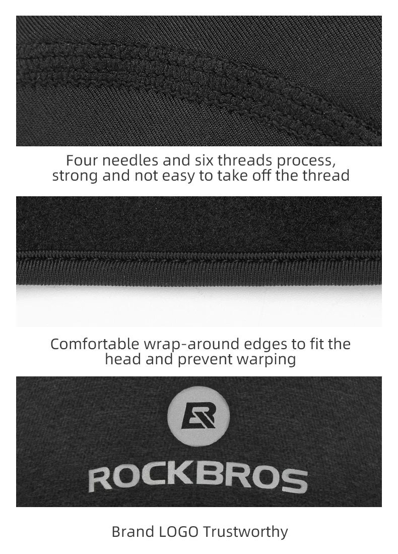 ROCKBROS Wintermützen, winddicht, Thermo-Fleece-Hüte, Fahrradmütze, Skifahren, Motorrad, Radfahren, Hut, Bandana, Ciclismo, Stirnband – Detail 12