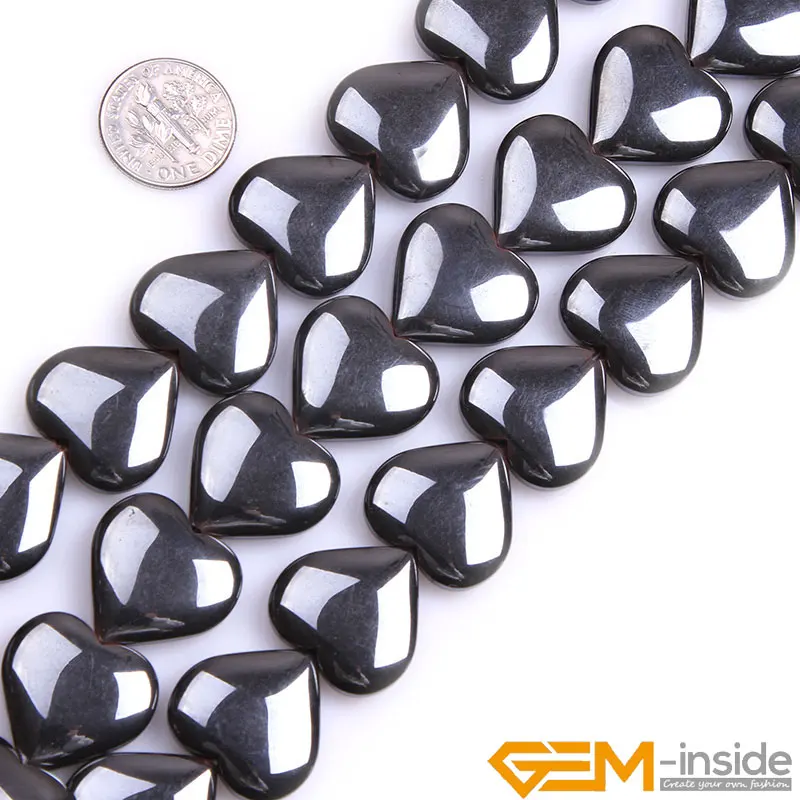 Natural Non-Magnetic Hematite Love Bead For Jewelry Making Strand 15 Inch DIY Jewelry Accessorries Loose Spacer Bead For Gifts