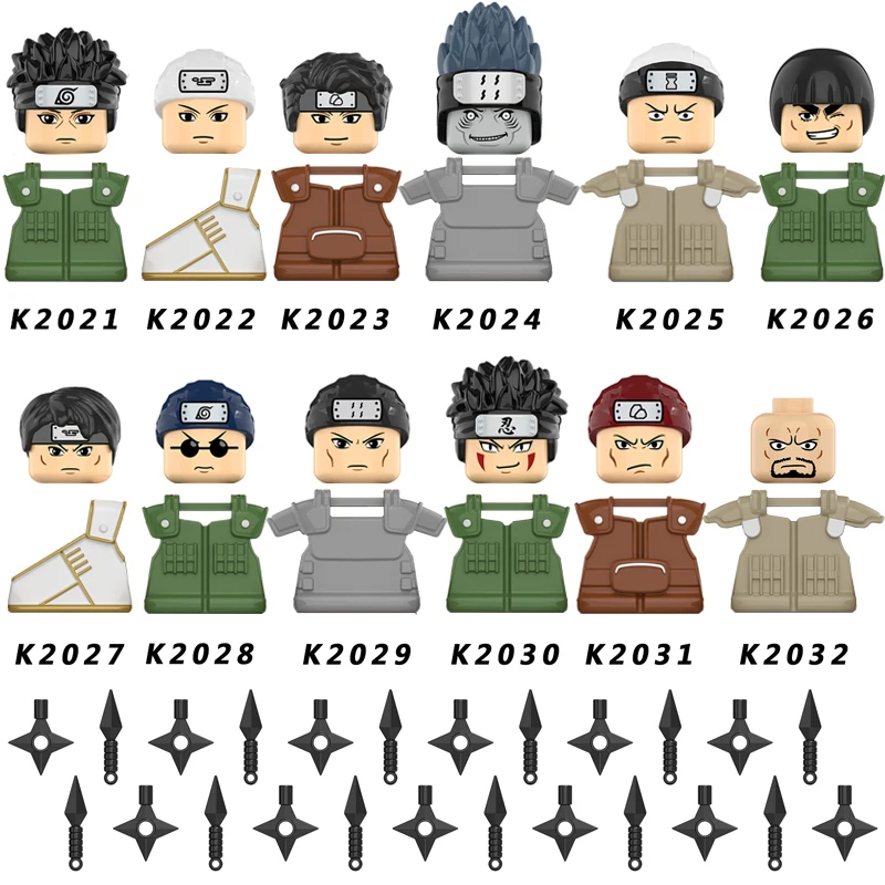 Single Sell Japan Anime Character Series Building Block Figures MOC Accessories Head Combat Gear Toys For Children KDL804 KDL803