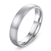 Tigrade 4/6/8mm Brushed Simple Silver/Black Color Titanium Ring Men Minimalist Wedding Band Engagement Rings Women Male Jewelry