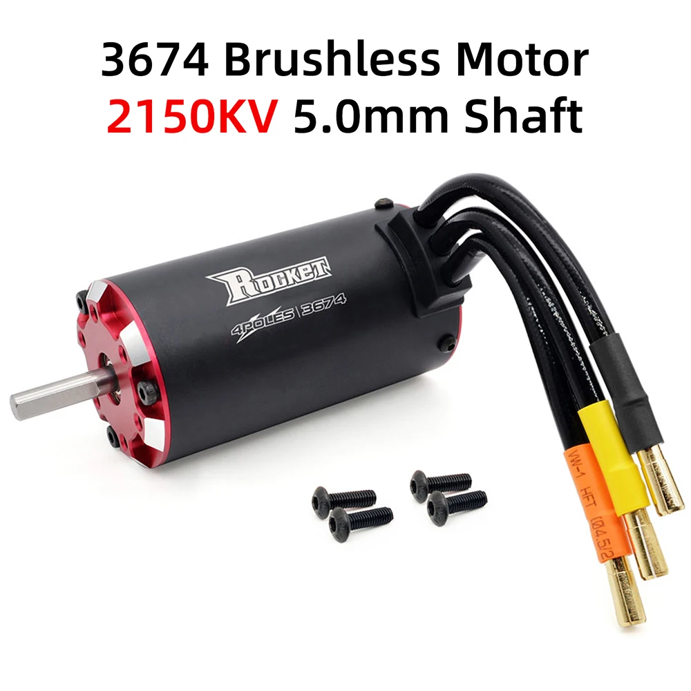 RC-Motor Rocket V2 Supersonic Bürstenloser Motor mit Temperatursensor 3650 3660 3665 3670 3674 für 1/8 1/10 RC Car