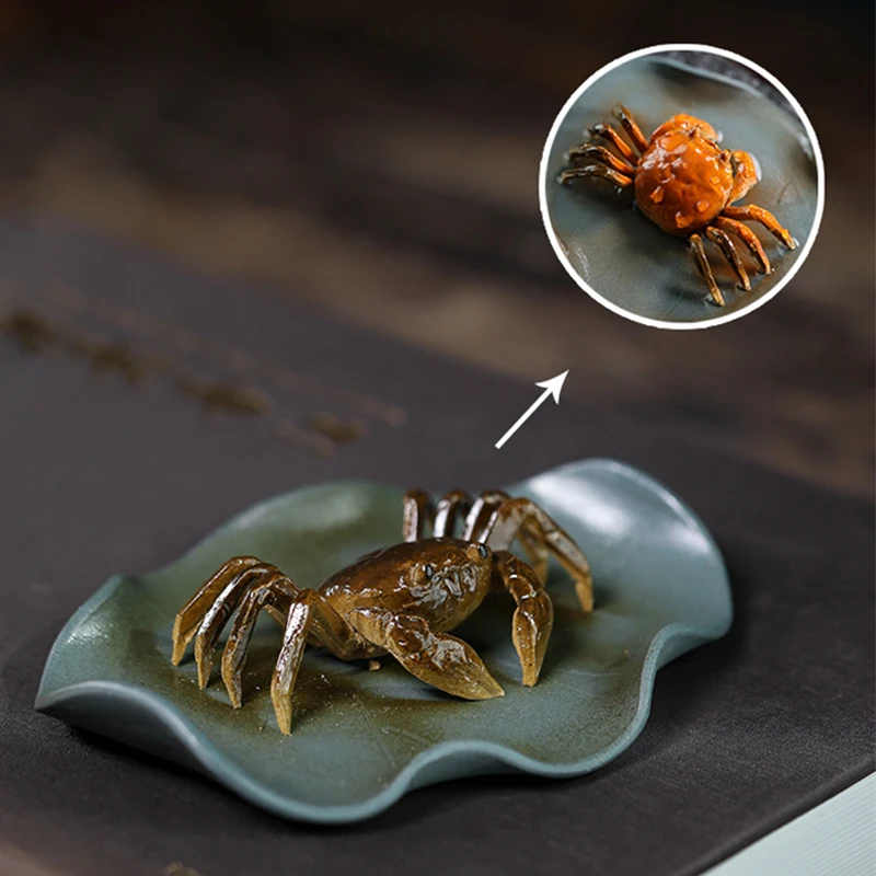 

Chinese Tea Ceremony Decorations Yixing Purple Sand Color Crab Tea Pet Creative Personality Can Raise Tea Pets Kung Fu Tea Set