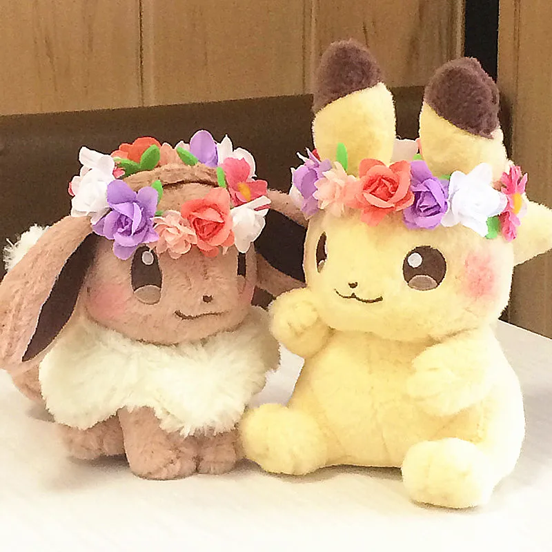 Pasen Lente Festival Pikachu Eevee Pluche Pokemon Pop Slinger Decoratie Schattig Knuffel Kinderen Cadeau