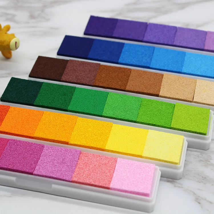 1pcs Gradient Colors Inkpads Scrapbooking Ink Pad Stamp Inkpad Crafts Color Ink pad Stamps for Children Stamp DIY Art