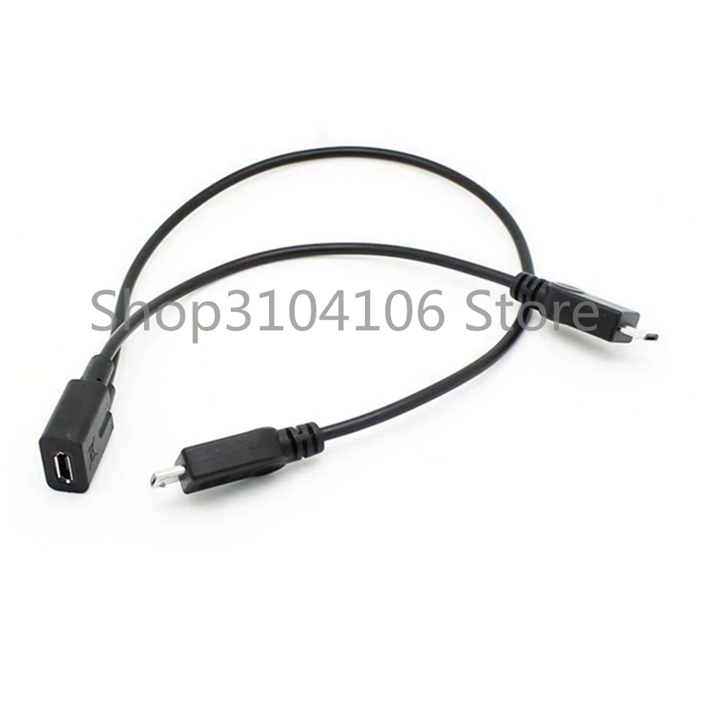 AT 1 Buah Micro USB 2.0 Splitter Y 1 Perempuan untuk 2 Laki-laki Kabel Data Kabel Ekstensi untuk Telepon Kualitas Tinggi Sync Kabel Data