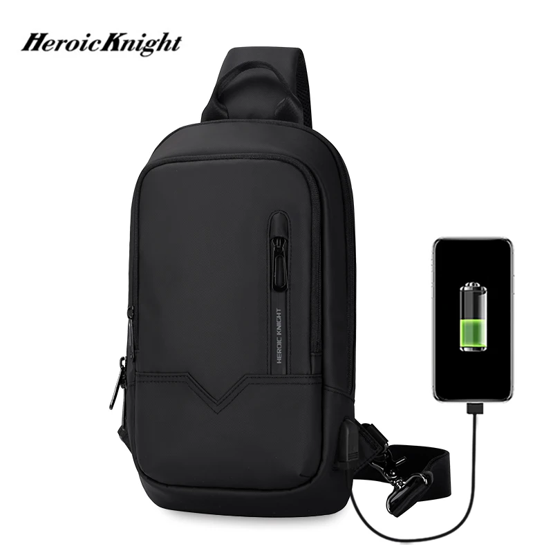 Heroic Knight New Waterproof Crossbody Bag for Men Anti-theft Shoulder Messenger Bags Male Waterproof Short Trip Chest Bag Pack