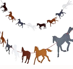 Horse Garland Banner Kentucky Derby Horse Racing Streamer Horse Party Garland for Horse Racing Birthday Wedding Party Decoration