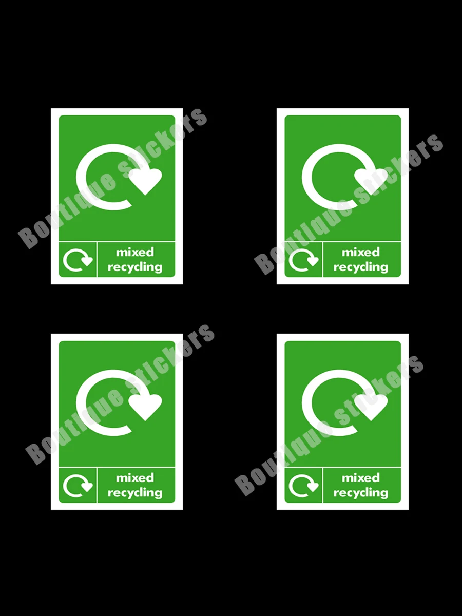 4 Piece Set Mixed Recycling-plastic Logo or Sticker Covering Scratches Waterproof Laser Custom Sticker PVC Vinyl Sticker