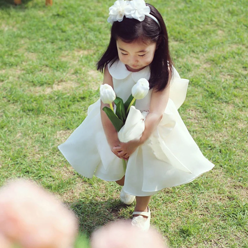 IYEAL gaun bayi perempuan, gaun pesta ulang tahun pernikahan anak perempuan, gaun Lebaran putri untuk anak perempuan 1-10 tahun