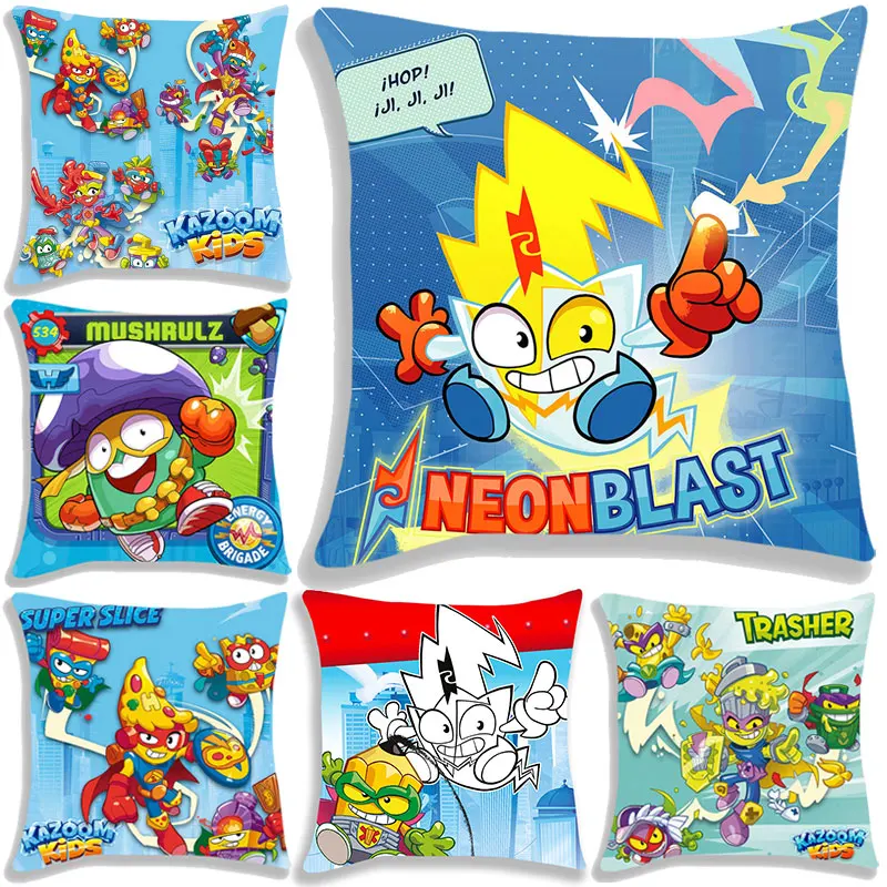 Superzings Pillow Case Christmas Pillowcase 45x45 Super Zings Series 8 Pillow Cover Kids Sofa Cushion Covers Cartoon Pillowcover