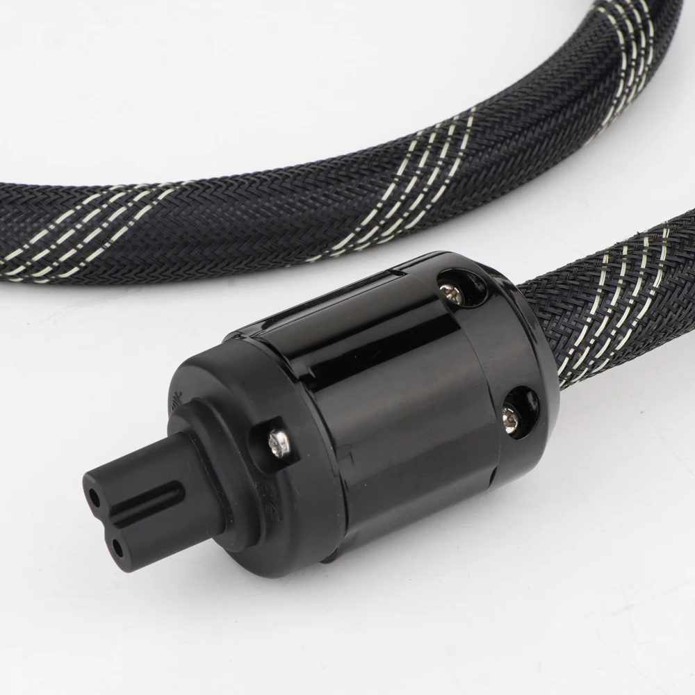 مرحبا نهاية OCC النحاس الاتحاد الأوروبي/الولايات المتحدة كابل الطاقة Hifi الصوت C7 الشكل 8 IEC أنثى التوصيل التيار المتناوب كابل سلك الطاقة الرئيسي