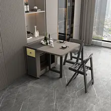 Foldable dining table with 4 chairs #3