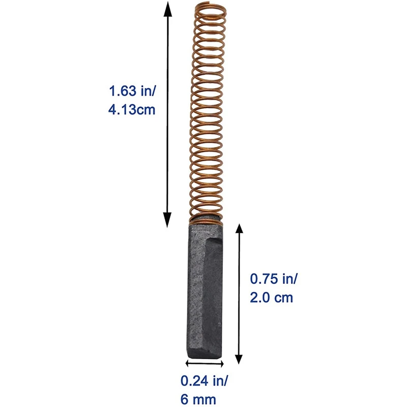 10Pcs Carbon Motor Brushes Replacement Parts Motor Brush for KitchenAid Mixers W10380496 W10260958 4162648