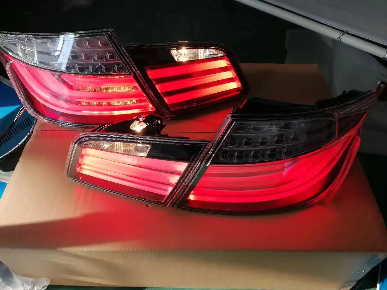 4 Pieces For BMW F10 F18 520 525 530 535i LED Strip Taillights Back Lamp Rear Light 2010 20112012 2013 Year