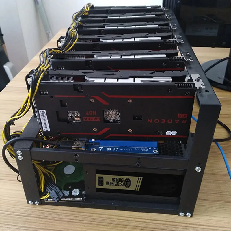 Imagem -04 - Empilhável Aberto Equipamento de Mineração Quadro Case de Mineração Eth Etc Zec Ether Acessórios Ferramentas para Gpu Crypto Coin Bitcoin Rack Apenas