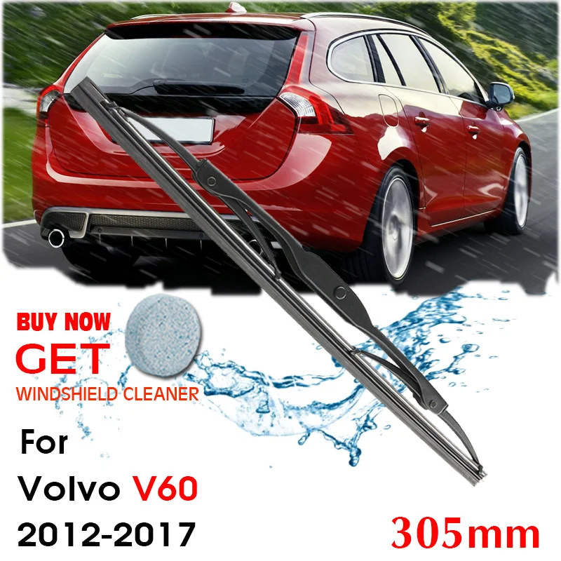 

Car Wiper blade Rear Back Window Windscreen Windshield Wipers For Volvo V60 Hatchback 305mm 2012-2015 2016 2017 Auto Accessories