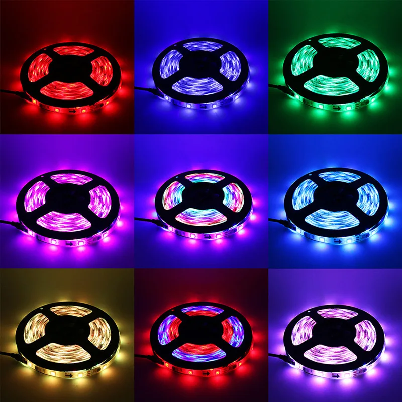 Rango de luz Led Ws2811 Rgb, 12v, 5m, 5050 Smd, direccionable, 30/60leds, externo, 1 Ic, Control, 3 Led, brillante, Normal, luz Led