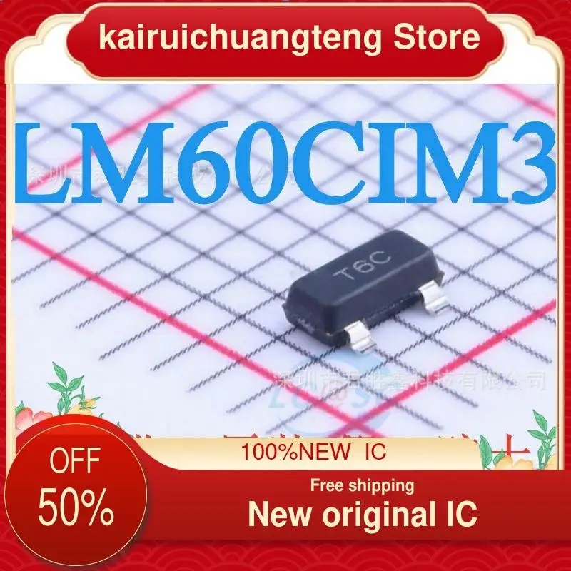 20PCS LM60CIM3X/NOPB LM60CIM3 T6C SOT23-3  New original IC