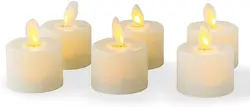 Flameless LED Tea Light Candles Swinging Dancing LED Flame Electric Candle lamp Flickering Battery Operated Votive Home Lighting