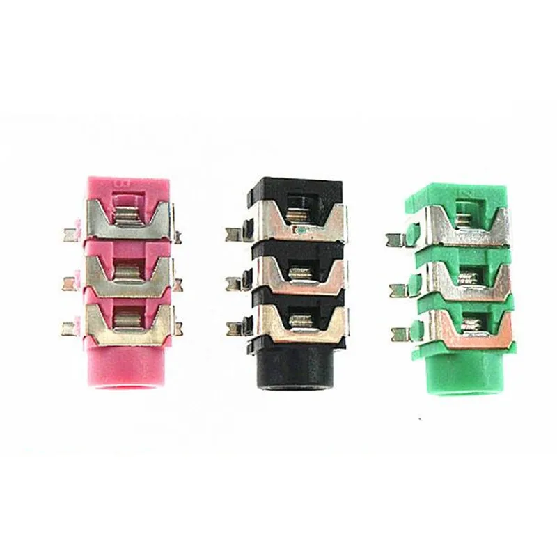 10PCS 3.5 mm Female Audio Connector SMT 6Pin Stereo Headphone Jack PJ313D PJ-313D SMD 6Pin