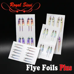 Royal Sissi16pairs set fly tying upgrade fleye foils baitfish lure vinyl masks artificial silverside sandeel fly tying materials